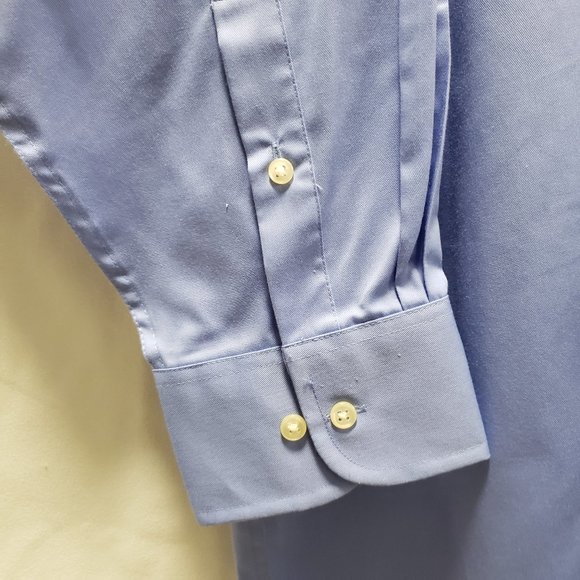 IZOD Men’s Blue Twill Dress Shirt 19 35/36 Tall NWT - Picture 9 of 10